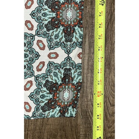 Curtains Set Of 4 Panels 49x82 Bohemian Pattern Coral Gray Teal Rod Pocket 2 Way - Picture 10 of 12